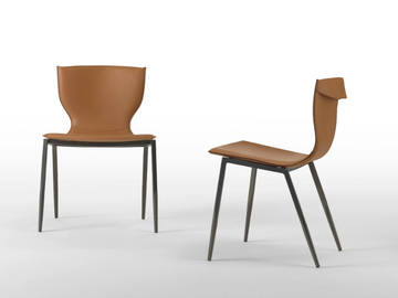VARENNE - Tanned leather chair by Casa Covre - view 2